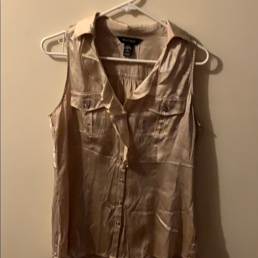 White House Black Market silk sleeveless blouse